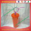 beer bottle heart shape disposable eco-friendly bar drinking straw